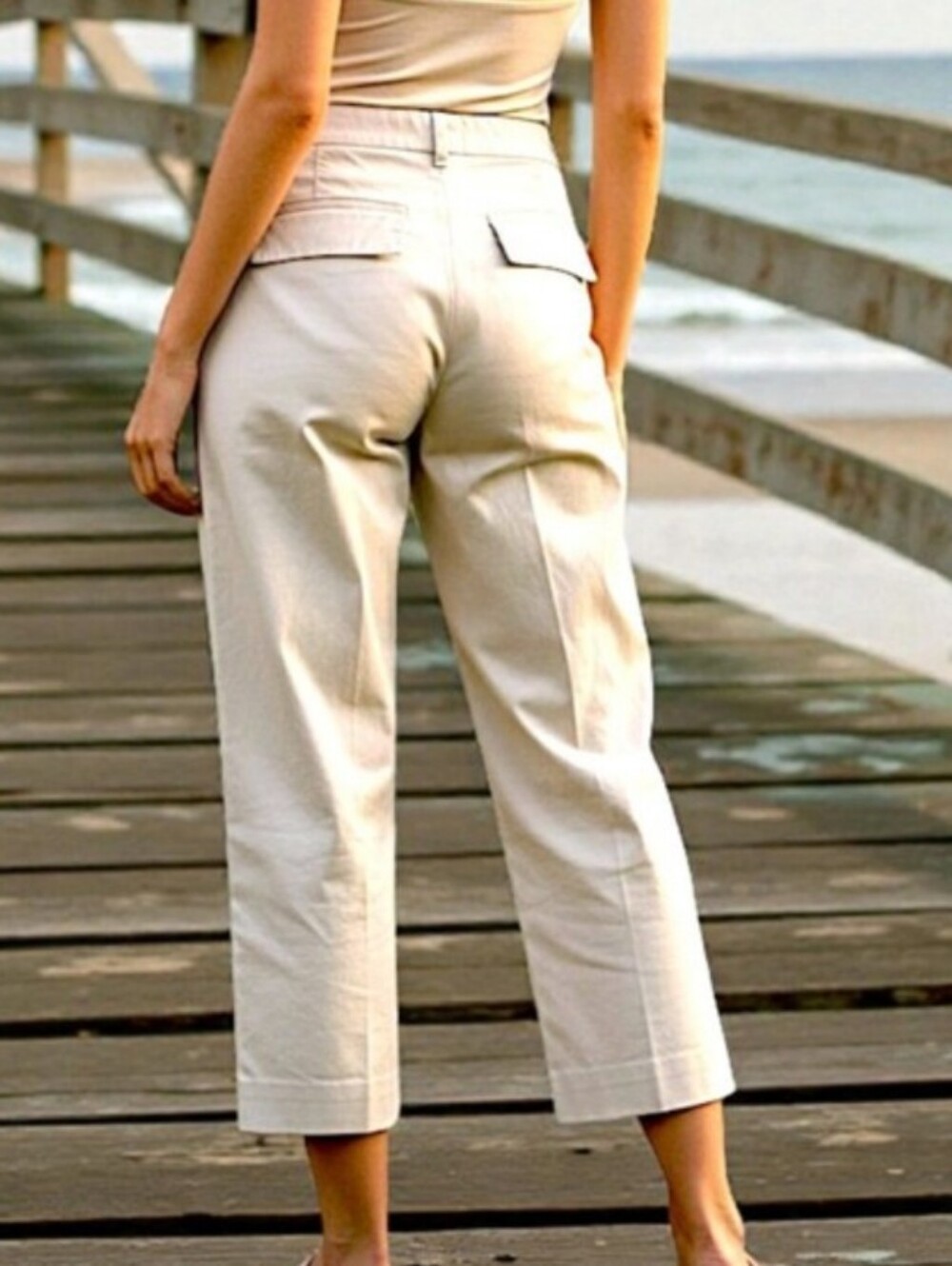 🧡 Old Navy Tan Lightweight Pants Cargo Style With Pockets